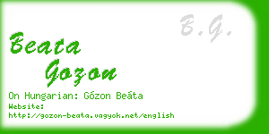 beata gozon business card